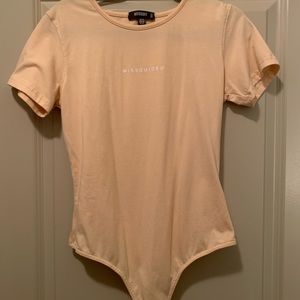 Peach MISSGUIDED bodysuit